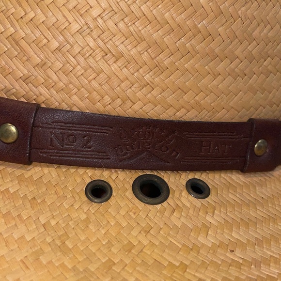 Colonel Littleton Men's Tan Panama Hat with Brown Band - Picture 2 of 9